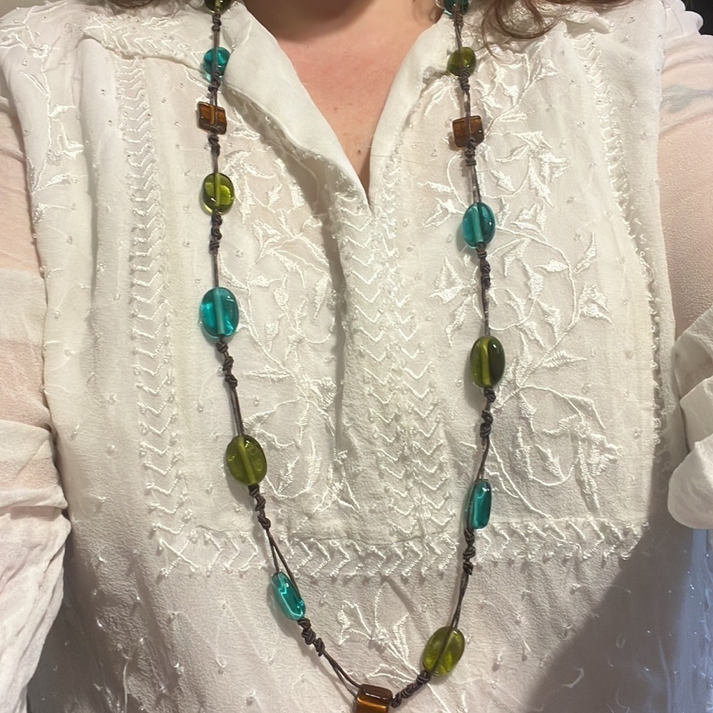 Earth Tone Beaded Necklace
